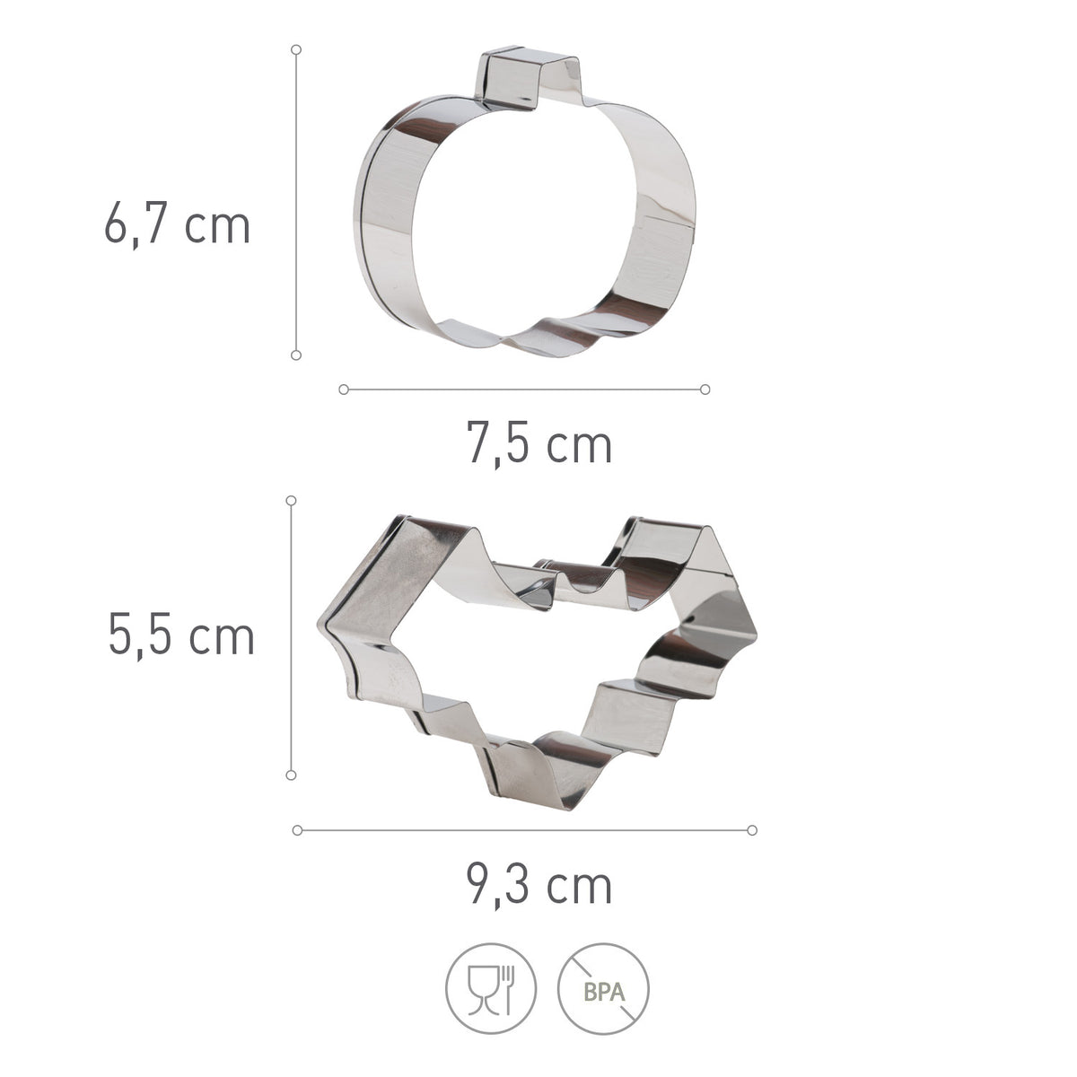 LOT DE 2 EMPORTE-PIECES DE HALLOWEEN