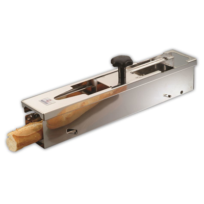CORTA BAGUETTES INOX CON EMPUJADOR 55,5X16X11CM