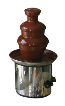 FUENTE CHOCOLATE PEQ BASE ACERO INOX 21x H42cm