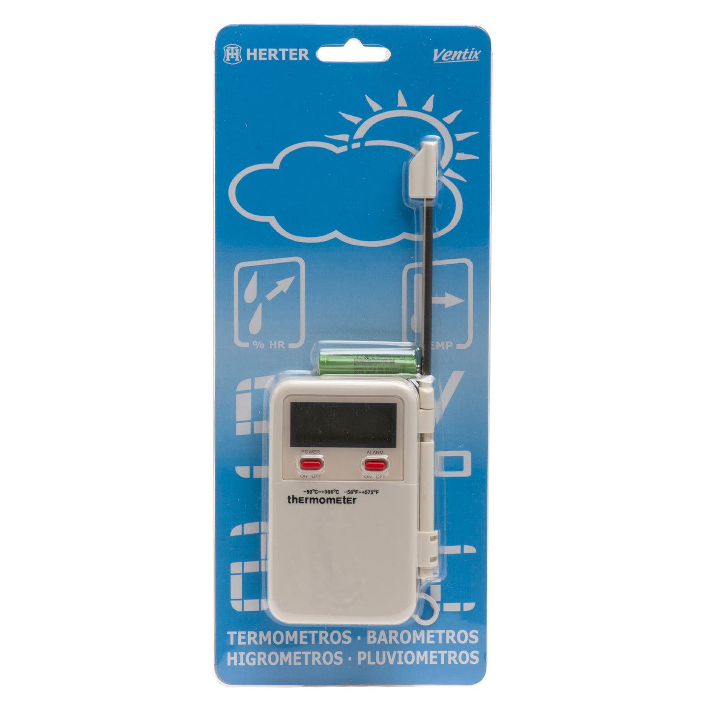 THERMOMÈTRE NUMÉRIQUE AVEC ALARME -50ºC +300ºC