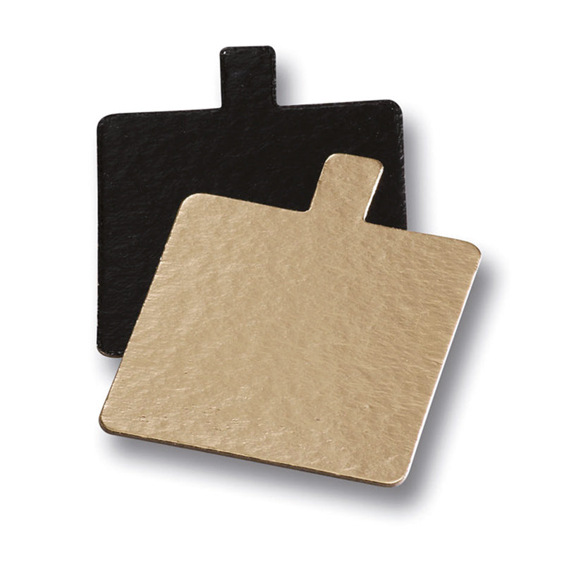 200 MINI CARTONI ORO/NERO QUADRATO 80X80