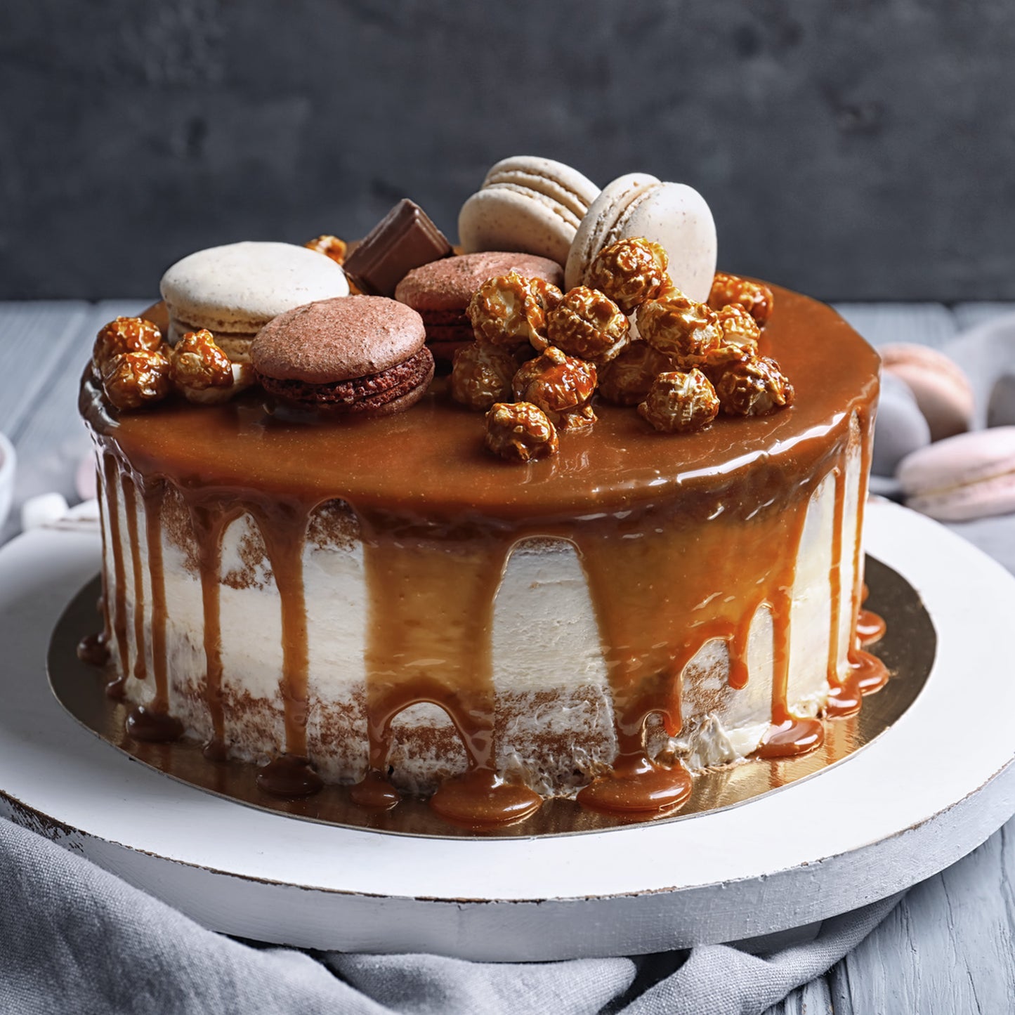 BASE DE GÂTEAU RONDE BLANCHE Ø 25CM H1.2CM
