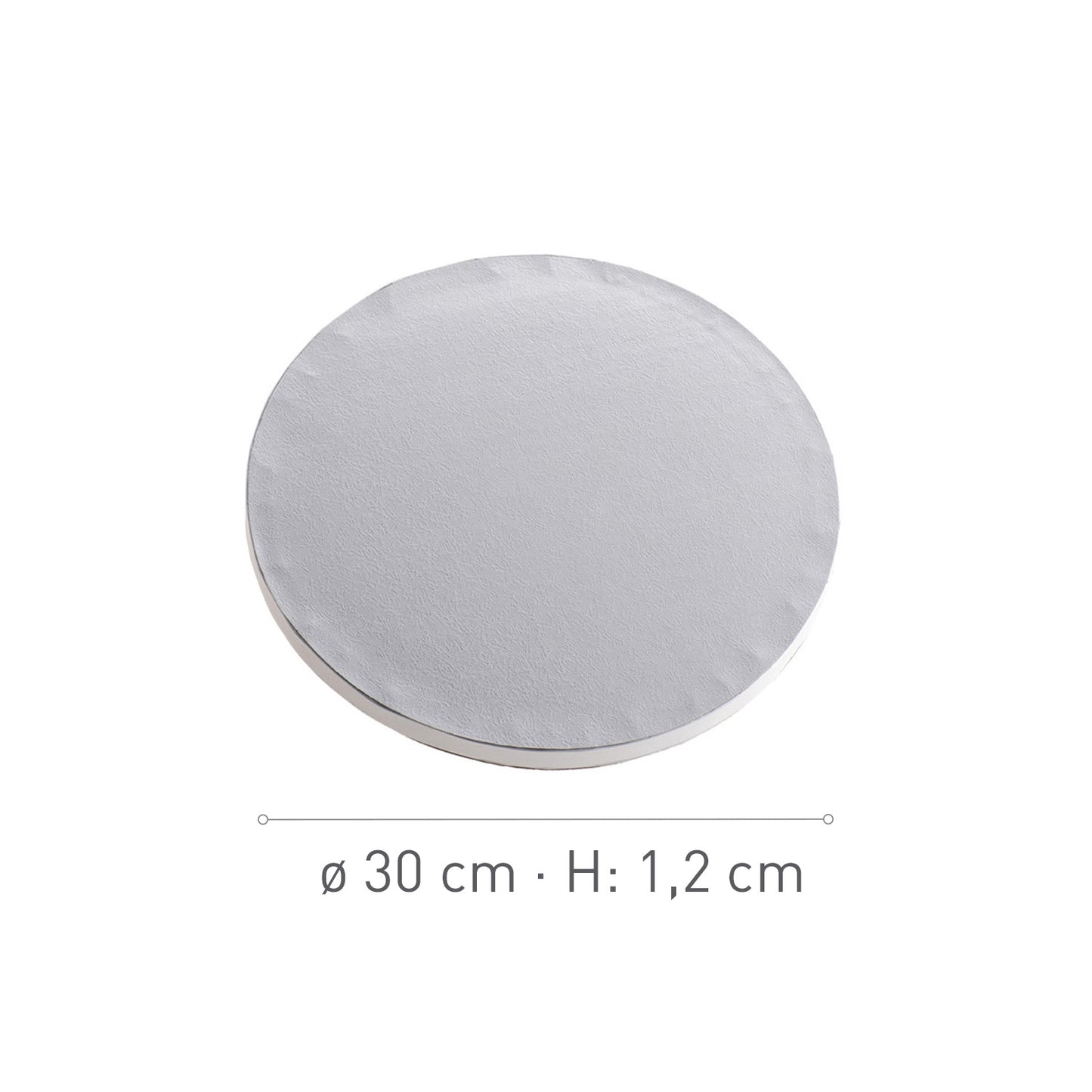 BASE DE TARTA REDONDA BLANCA Ø 30CM H1.2CM