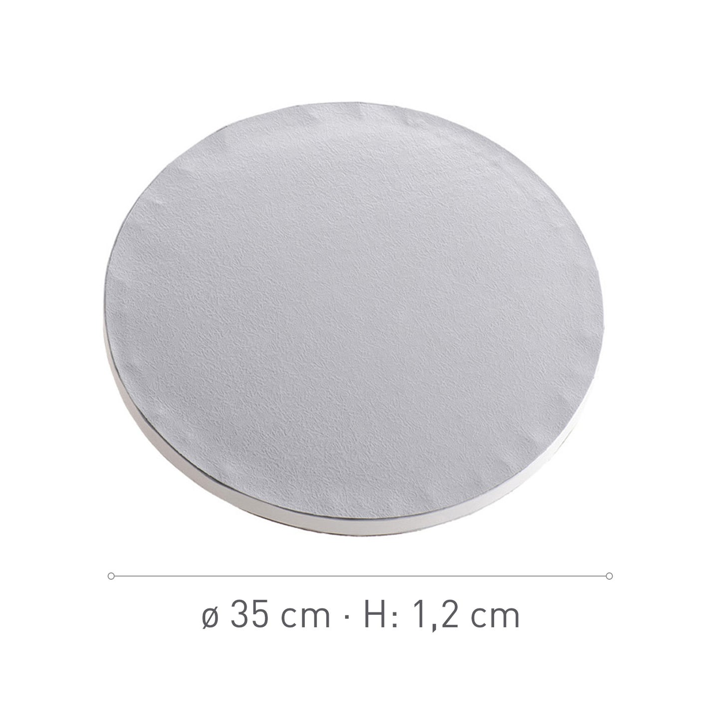 BASE DE GATEAU RONDE BLANCHE Ø 35CM H1.2CM