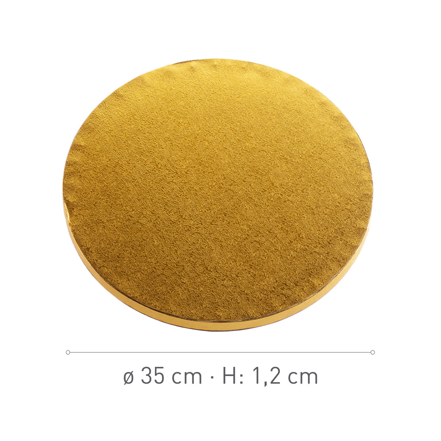 BASE DE BOLO REDONDA DOURADA Ø 35CM H1.2CM