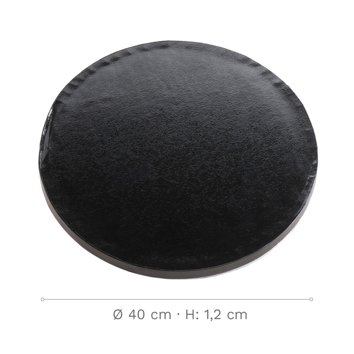 BASE PER TORTA ROTONDA NERA 40CM H1.2CM