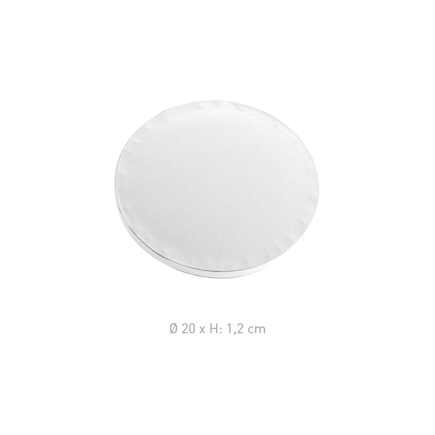 BASE RONDE BLANCHE Ø 20CM H1.2CM
