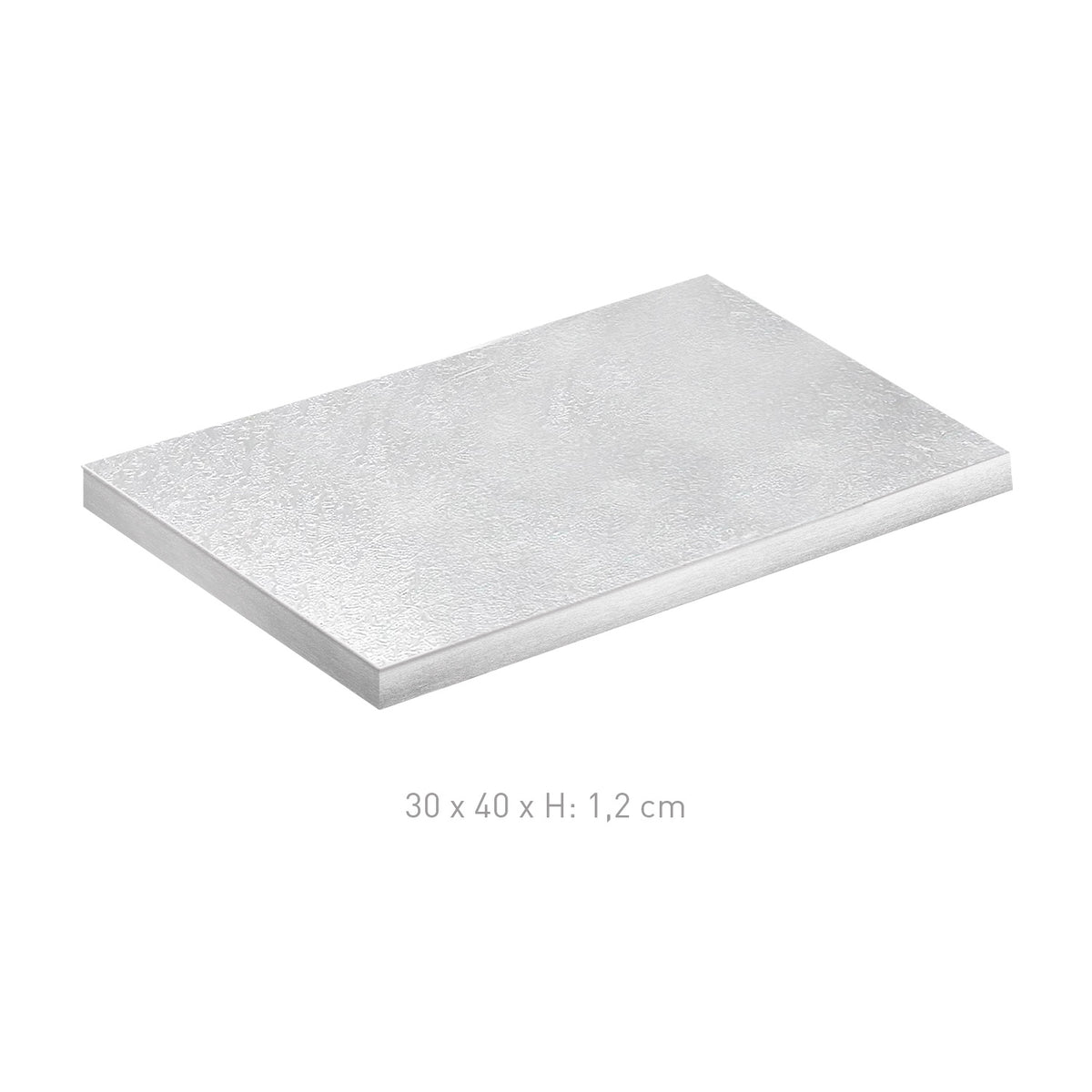 SILVER PLATED RECTANGULAR CAKE BASE 30X40 H1.2CM