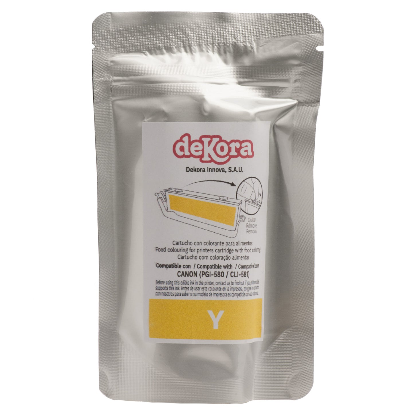 YELLOW EDIBLE INK CARTRIDGE FOR CANON PGI580