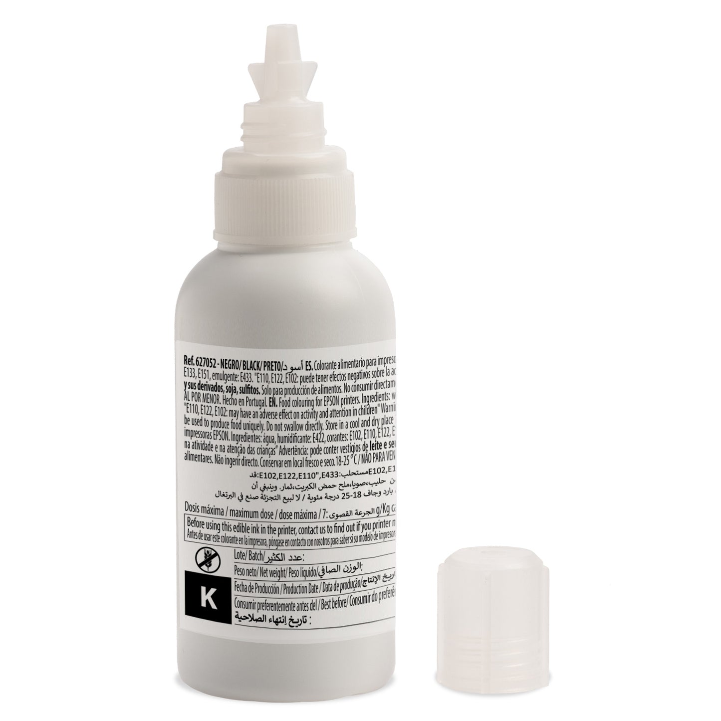 BOUTEILLE D'ENCRE NOIR COMPATIBLE EPSON EKOTANK 100CC