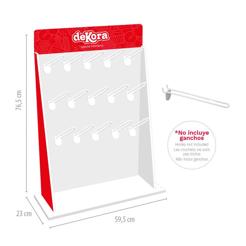CARDBOARD DESK STAND WITHOUT HOOKS 59,5 x 23 x 76,5 CM