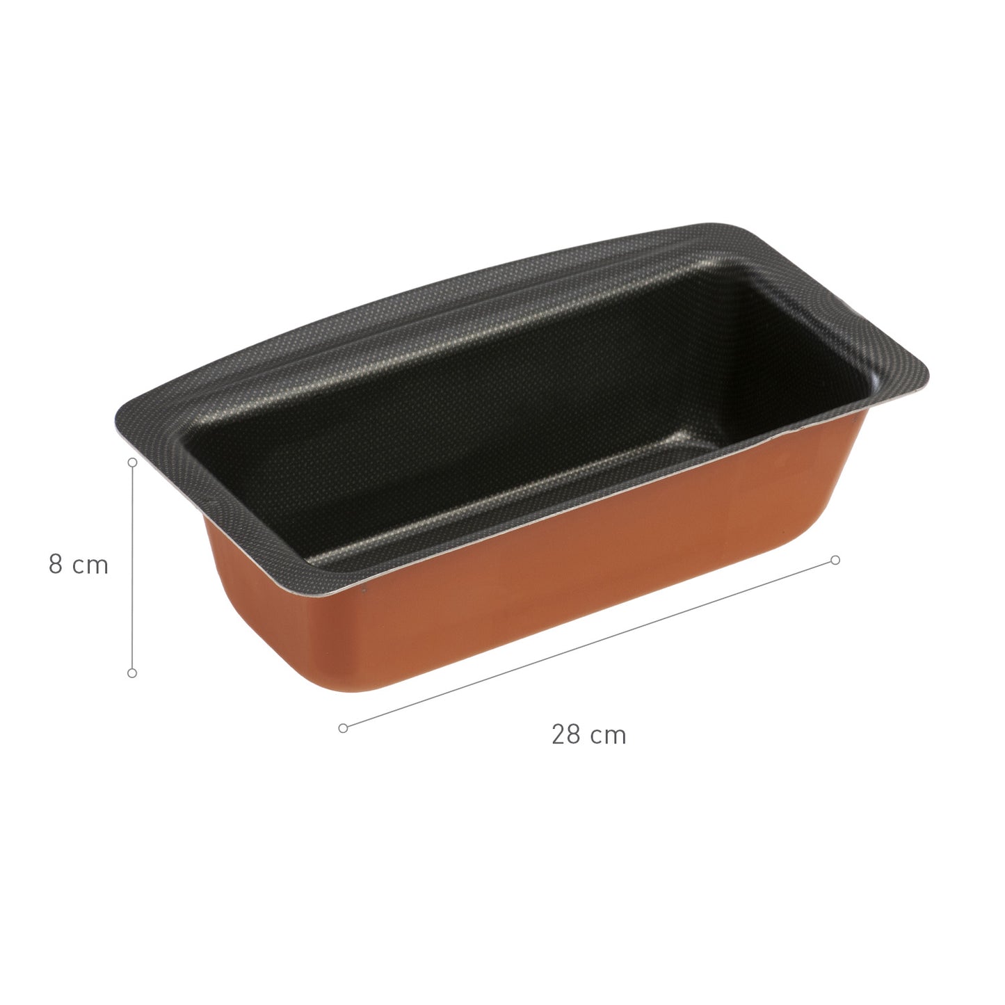 MOLDE PLUMCAKE ACERO ANTIHADERENTE 280MM H 80MM