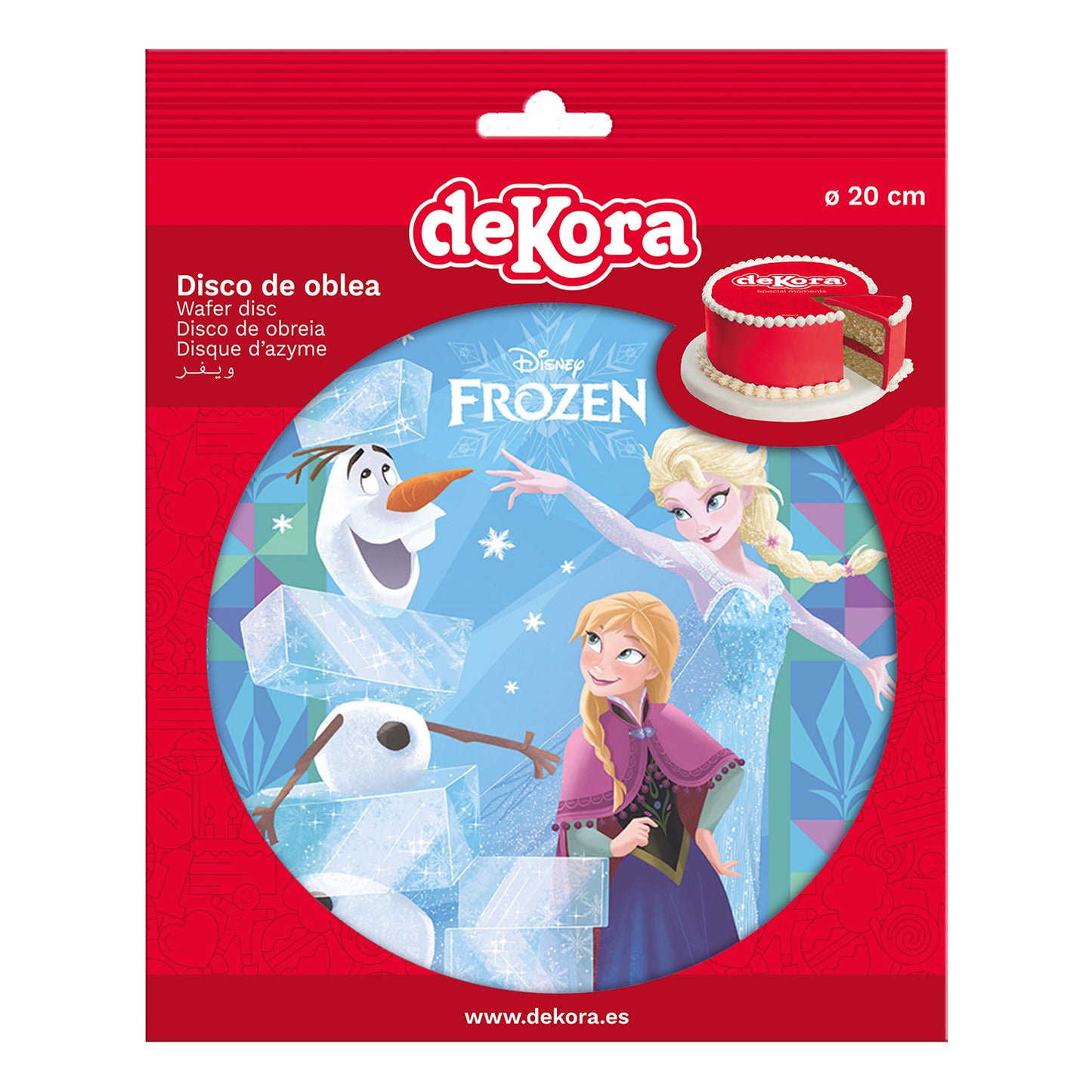 6 DISCOS OBLEA EN FOIL PARA TARTAS FROZEN 20 CM