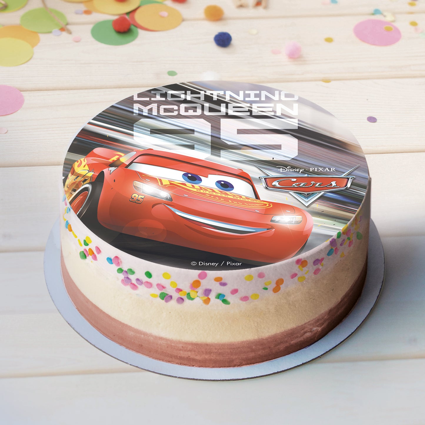 DISCO OBLEA PARA TARTAS CARS 3 20CM