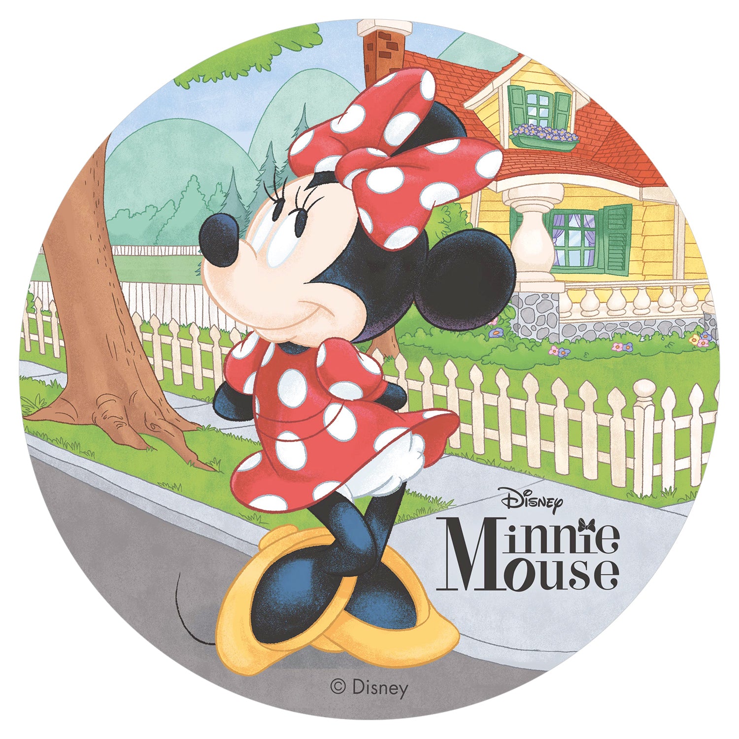 DISCO HÓSTIA PARA BOLOS MINNIE MOUSE 20CM