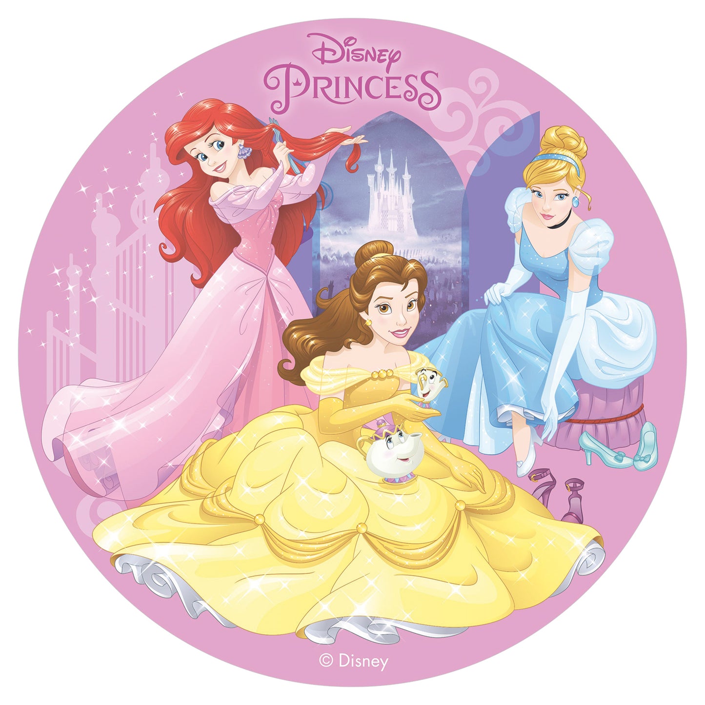 DISQUE EN AZYME POUR GÂTEAUX PRINCESSES DISNEY 20 CM