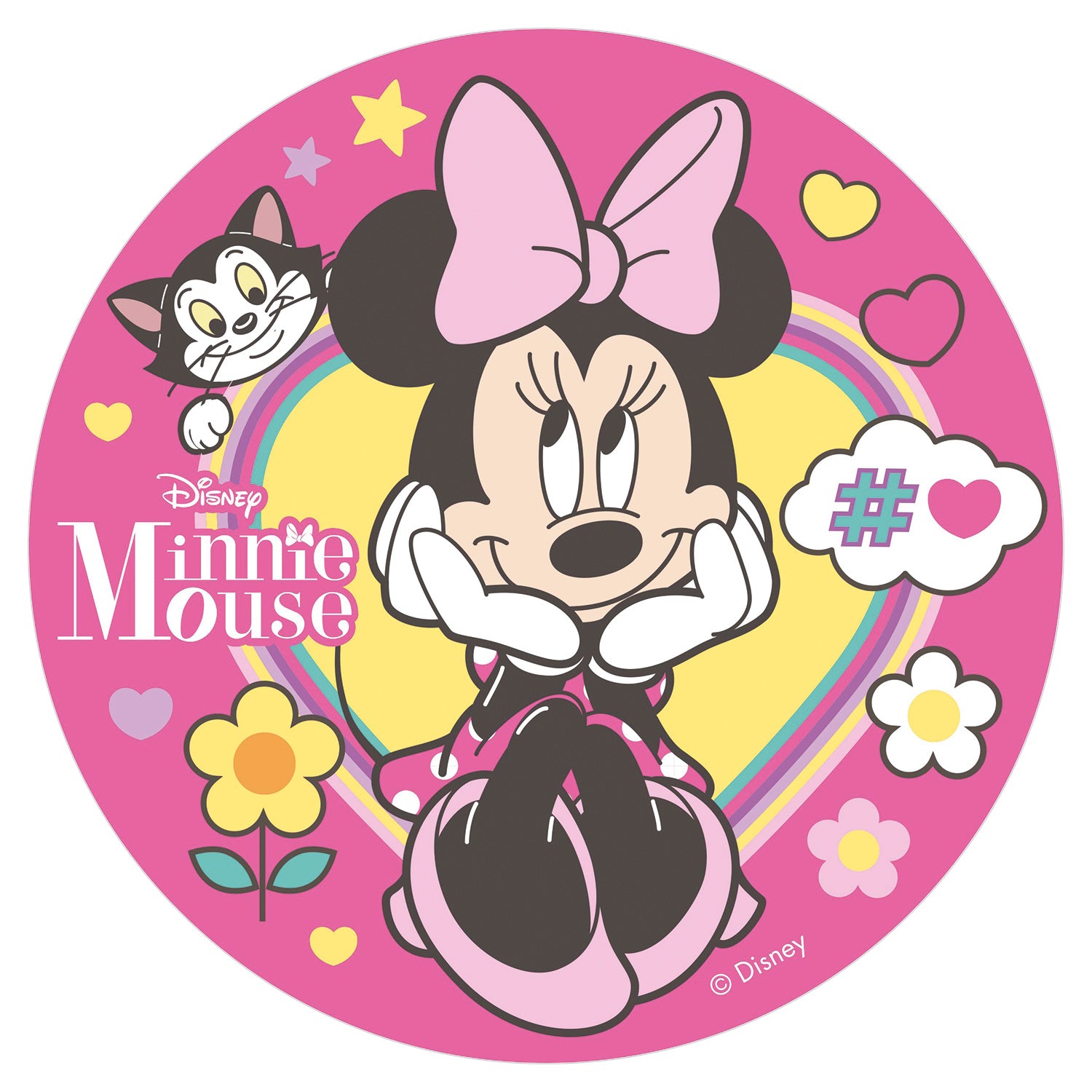 DISCO HÓSTIA PARA BOLOS MINNIE MOUSE 2CM