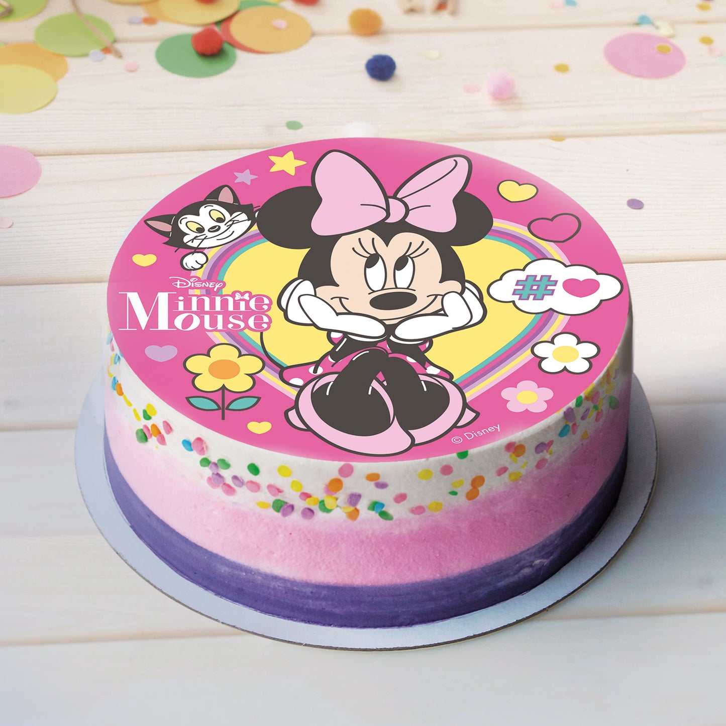 MINNIE MOUSE WAFER CAKE DECORATING DISC 20CM