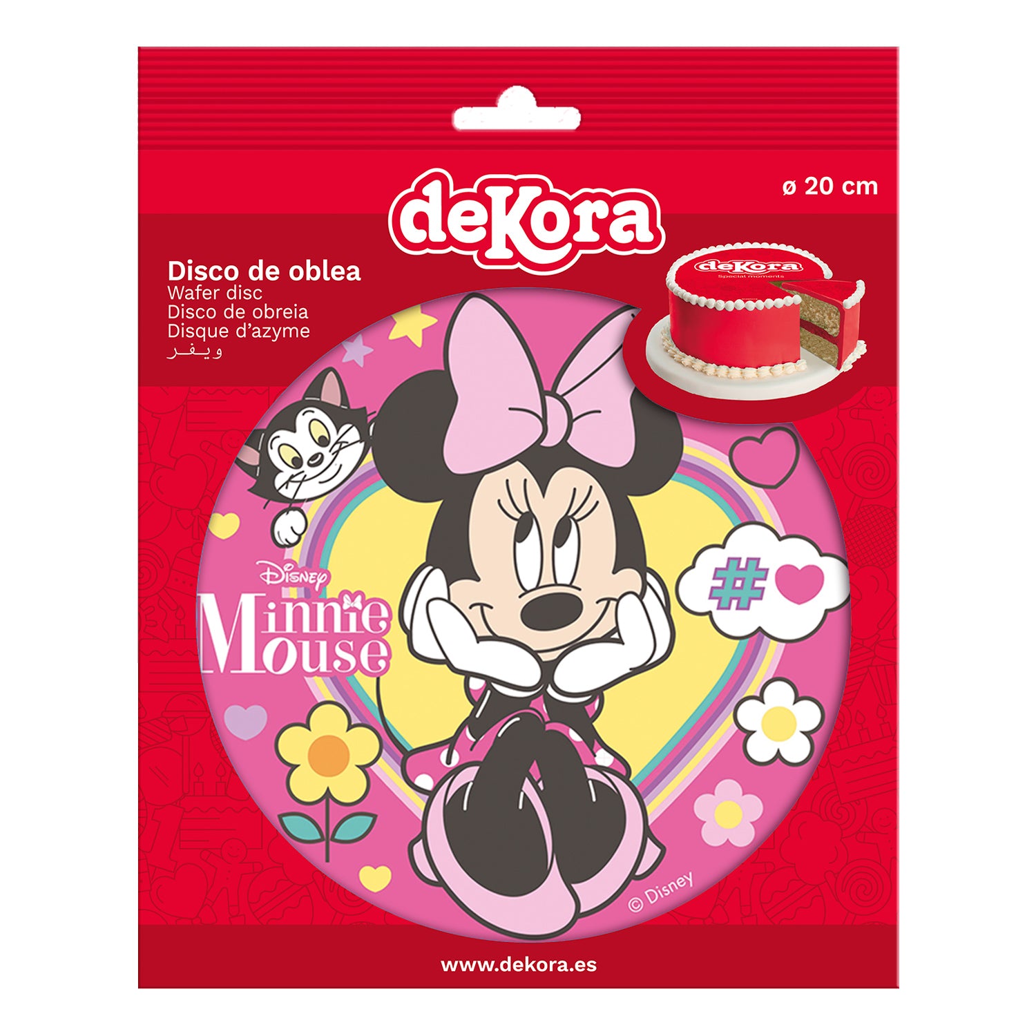 MINNIE MOUSE WAFER CAKE DECORATING DISC 20CM