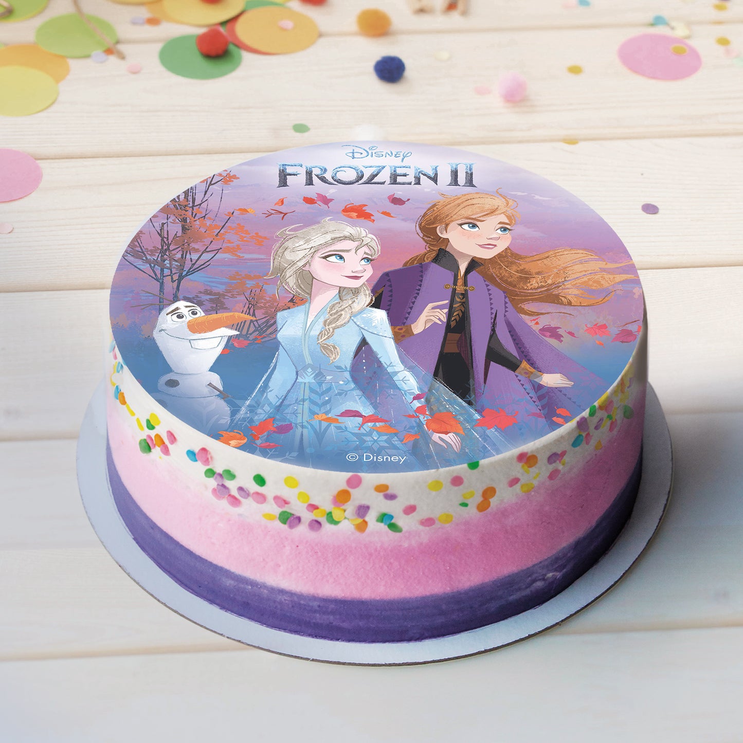 6 DISQUES EN AZYME DÉCO GÂTEAUX FROZEN II AUTOMNE 20 CM
