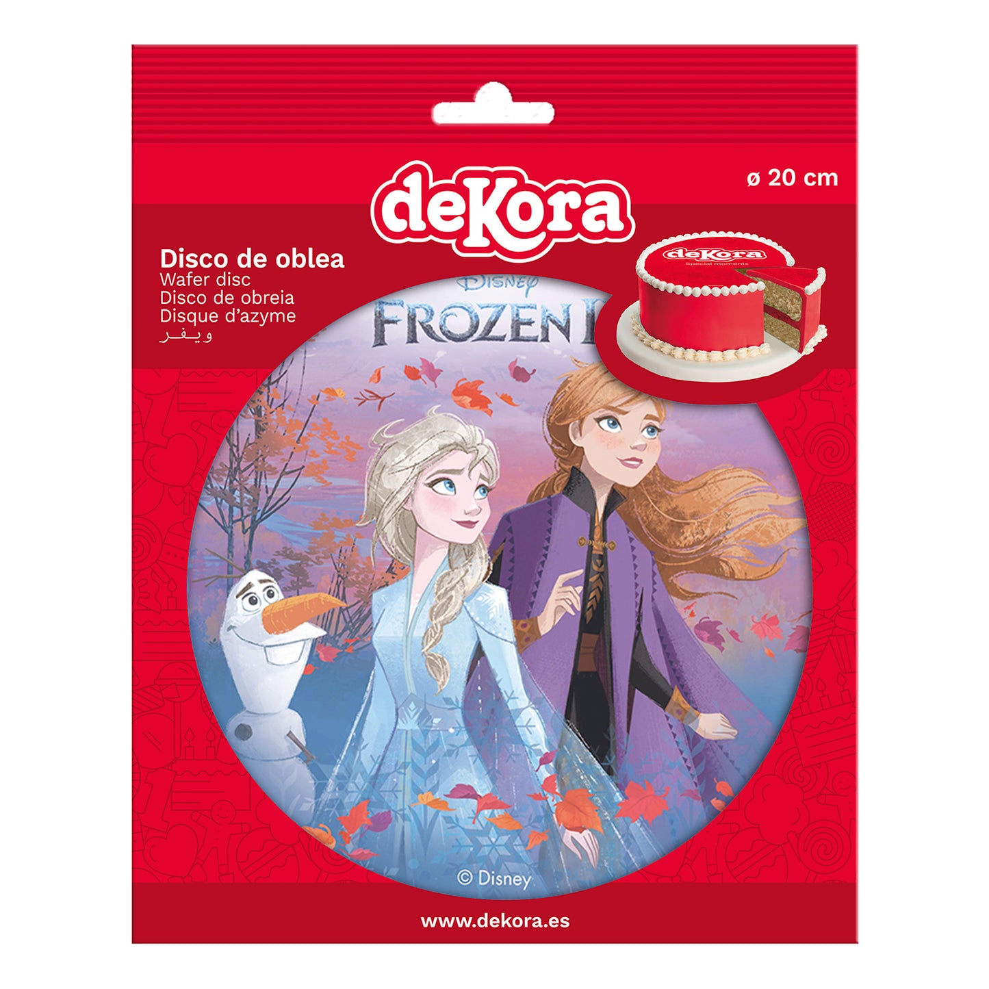 6 DISCOS HÓSTIA PARA DECORAR BOLOS FROZEN II OUTONO 20 CM
