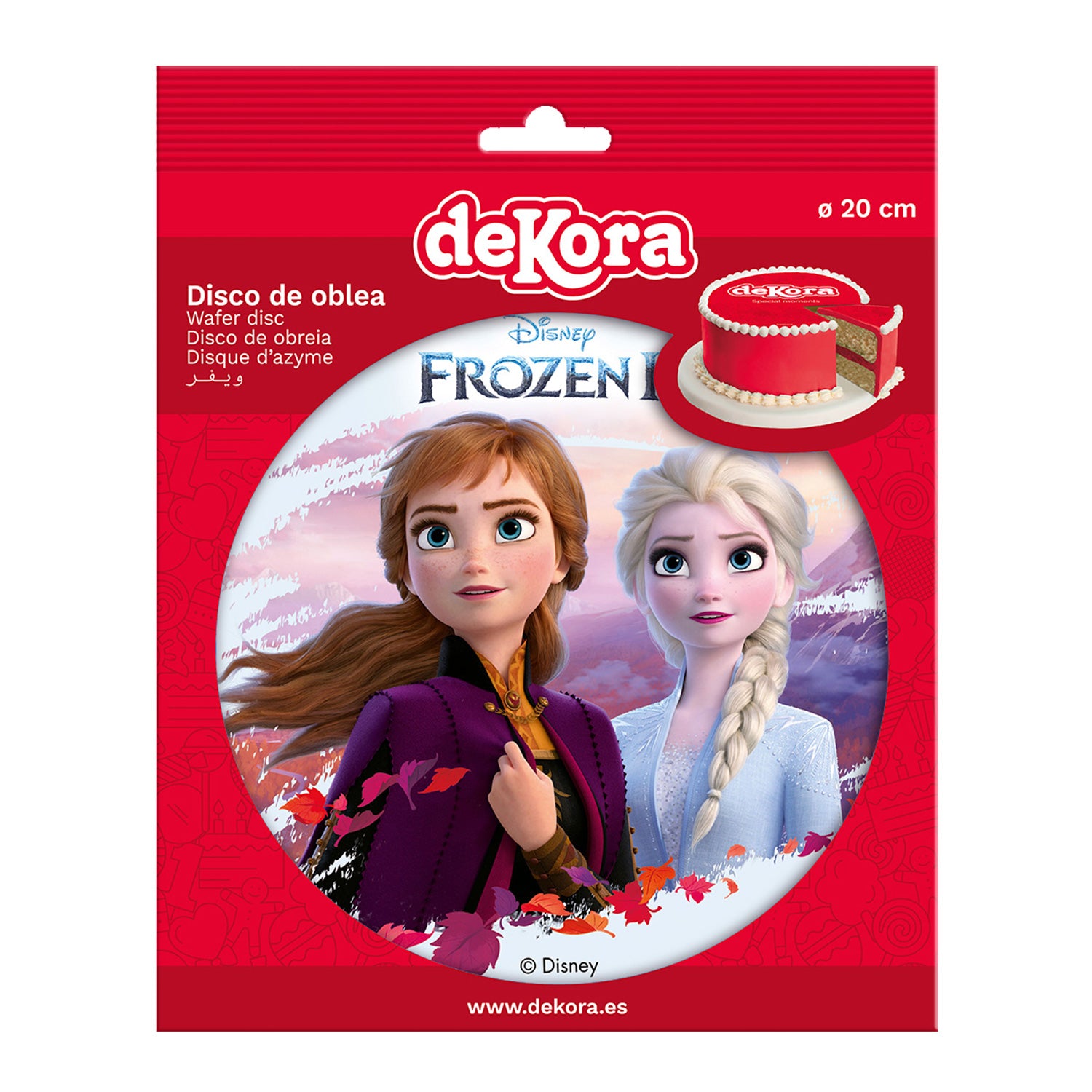 6 DISCOS HÓSTIA PARA DECORAR BOLOS FROZEN II 20 CM