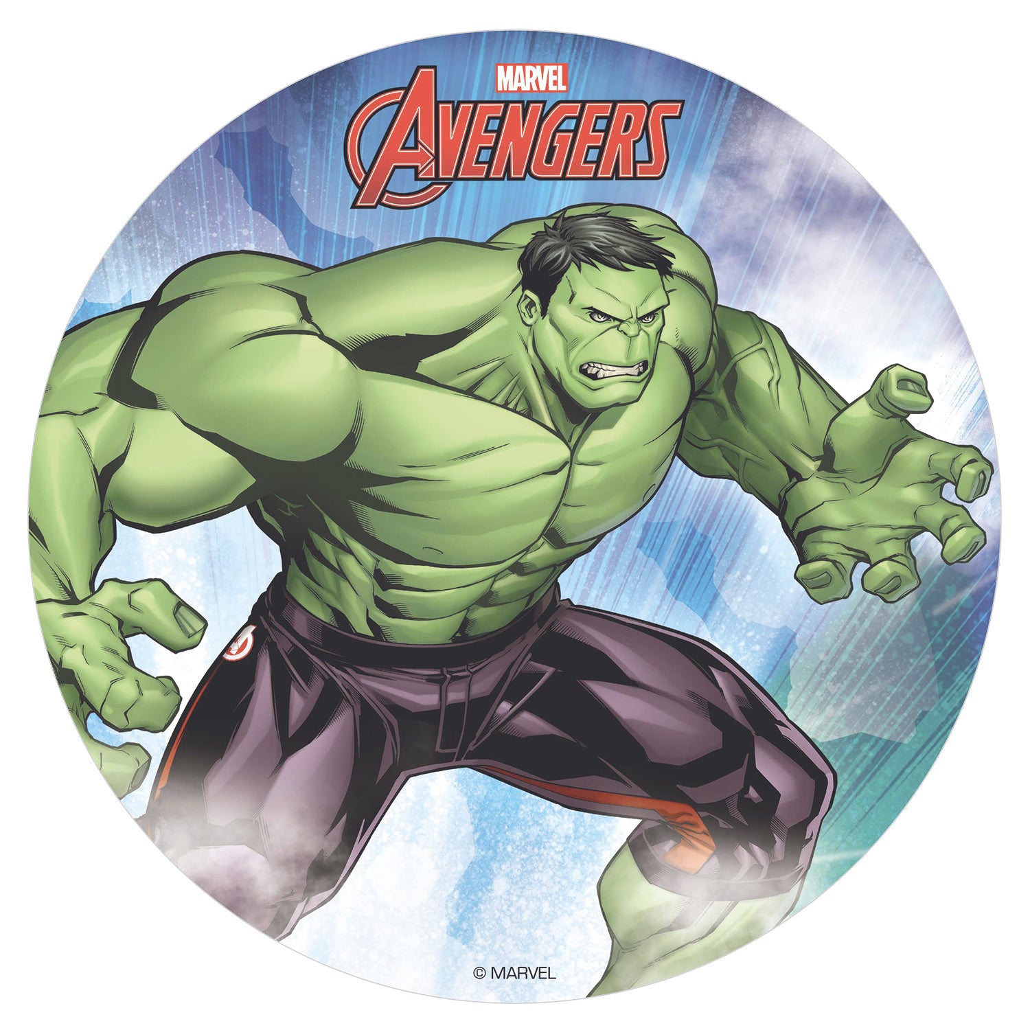 DISCO HÓSTIA PARA BOLOS HULK 20CM