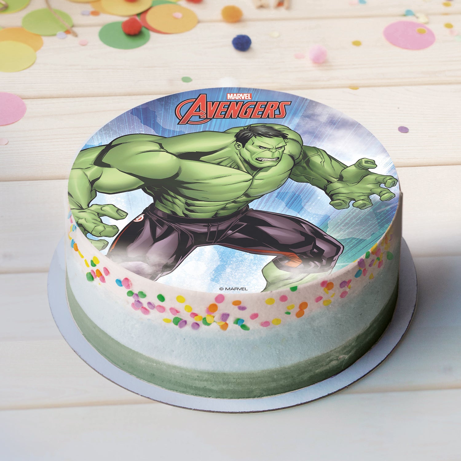 DISQUE EN AZYME POUR GÂTEAUX HULK 20CM
