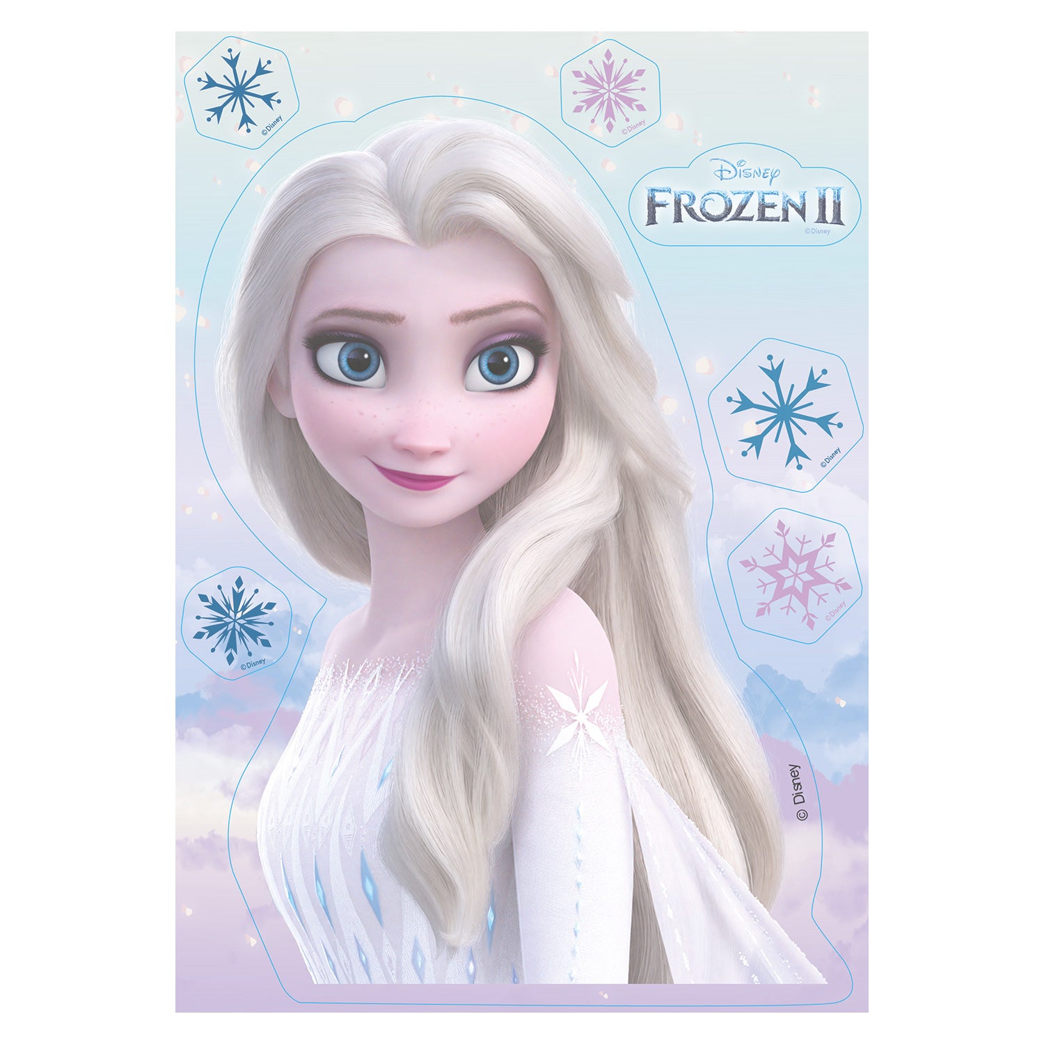 SILHOUETTE EN AZYME POUR GÂTEAUX FROZEN 14.8X21CM
