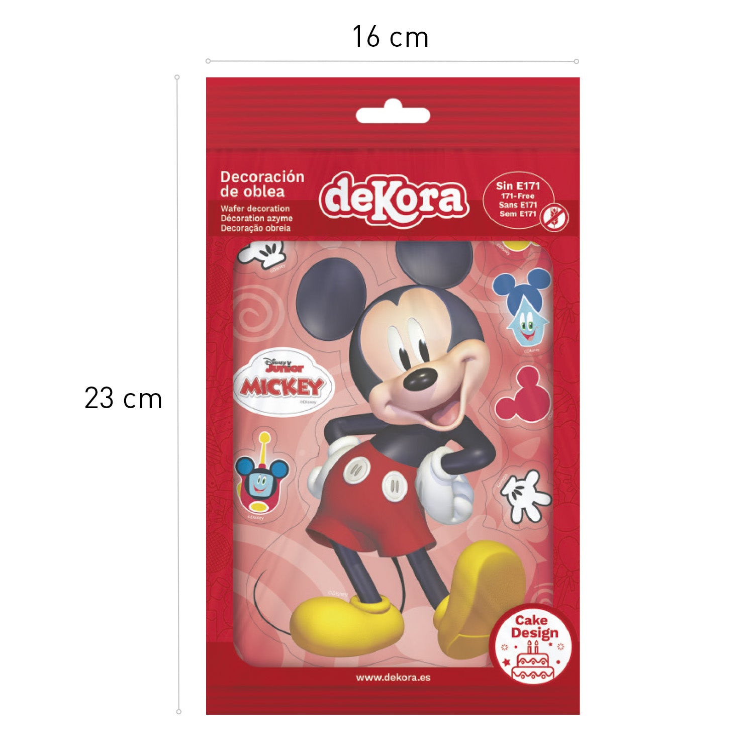 AZYME GATEAU SILHOUETTE MICKEY MOUSE 14,8X21CM