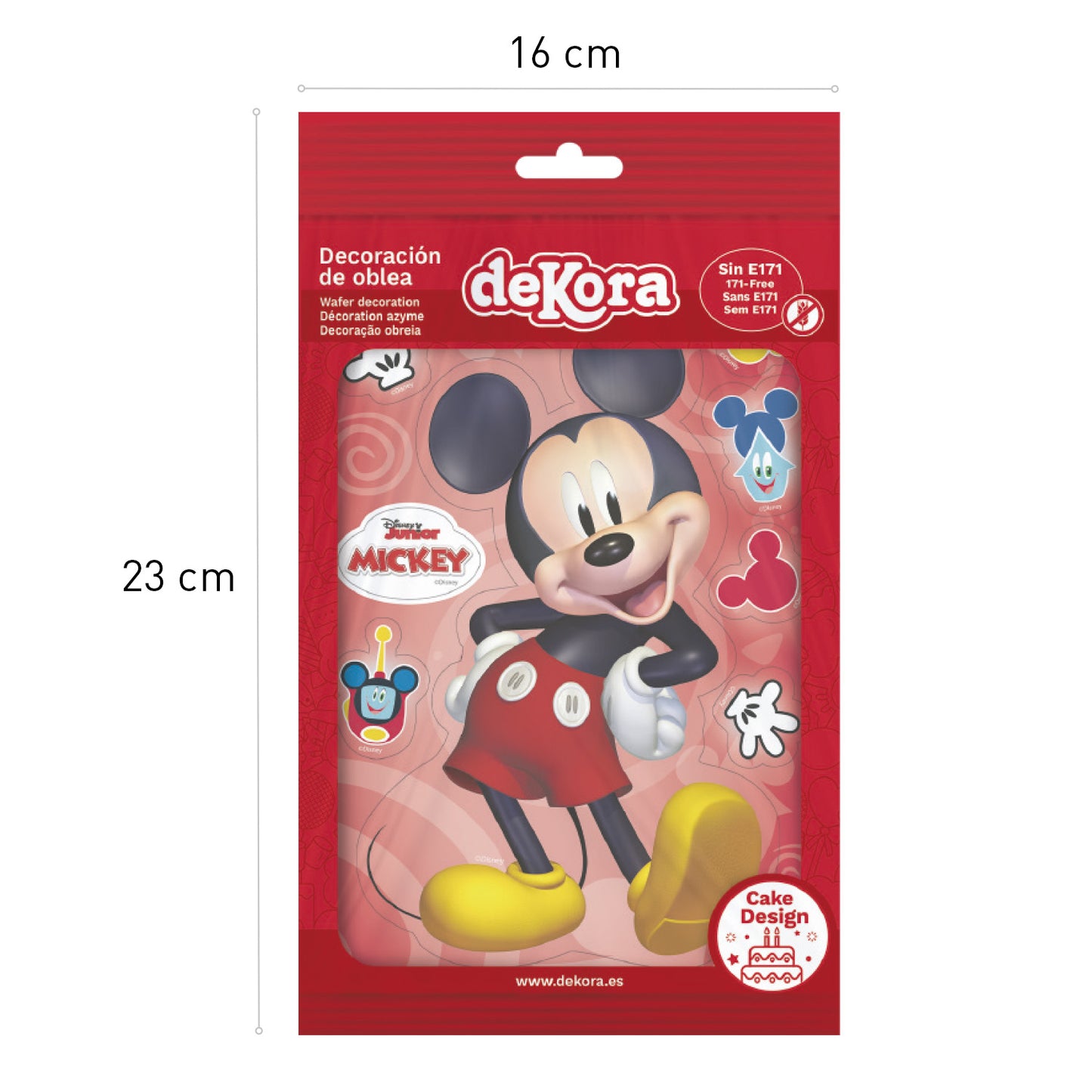 AZYME GATEAU SILHOUETTE MICKEY MOUSE 14,8X21CM