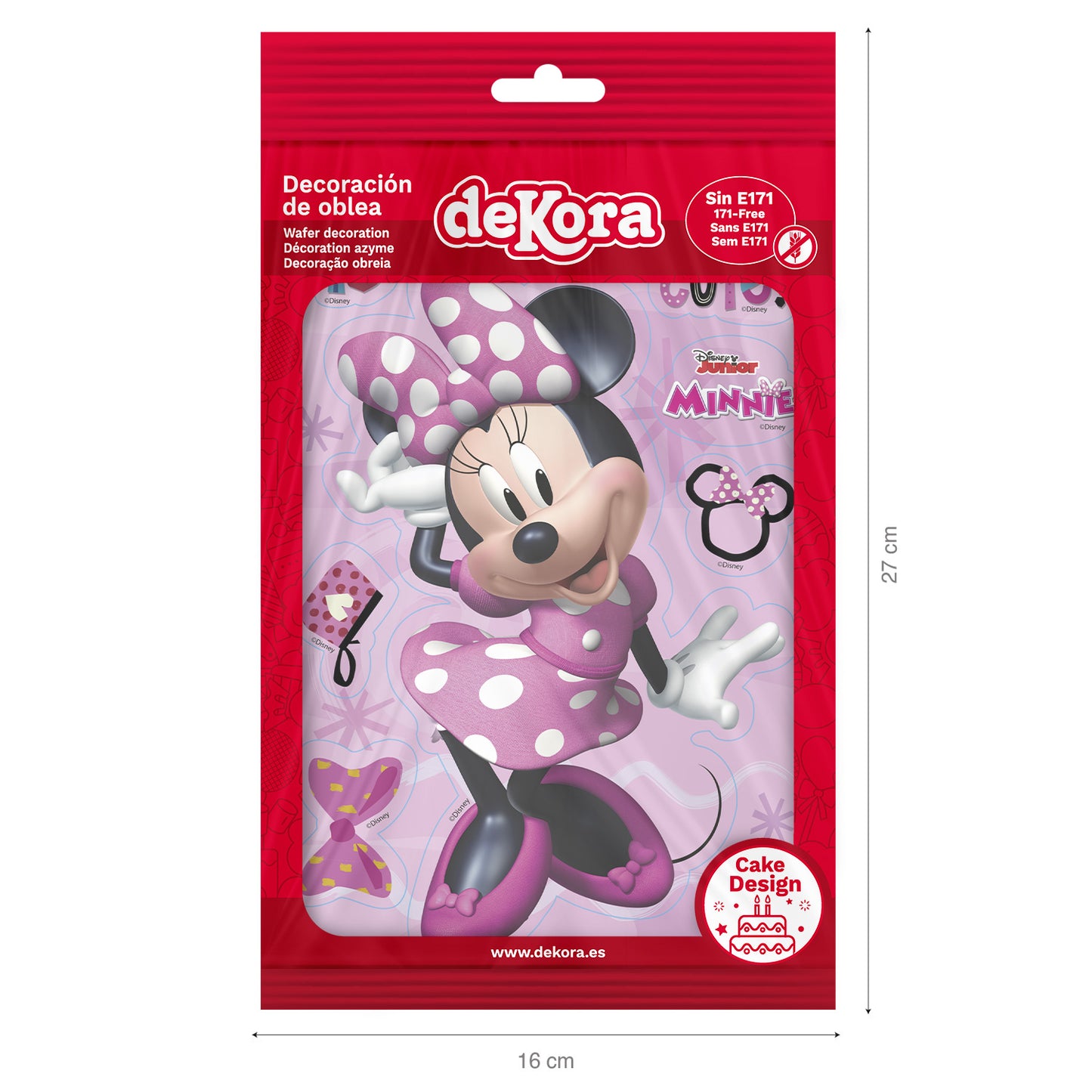 CIALDA TORTE PROFILO MINNIE MOUSE 14,8X21CM