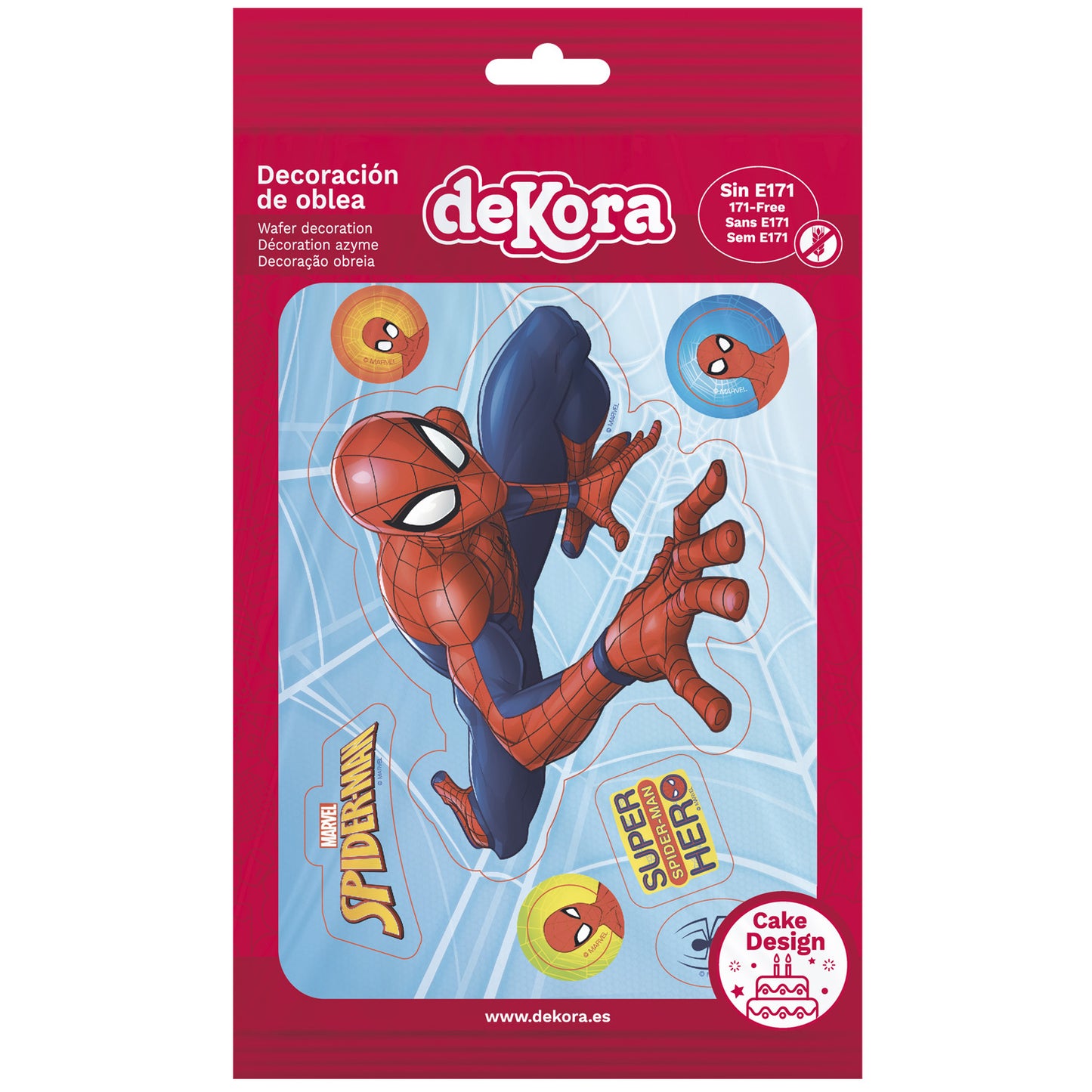 SILUETA OBLEA TARTA SPIDERMAN 14.8X21CM A5