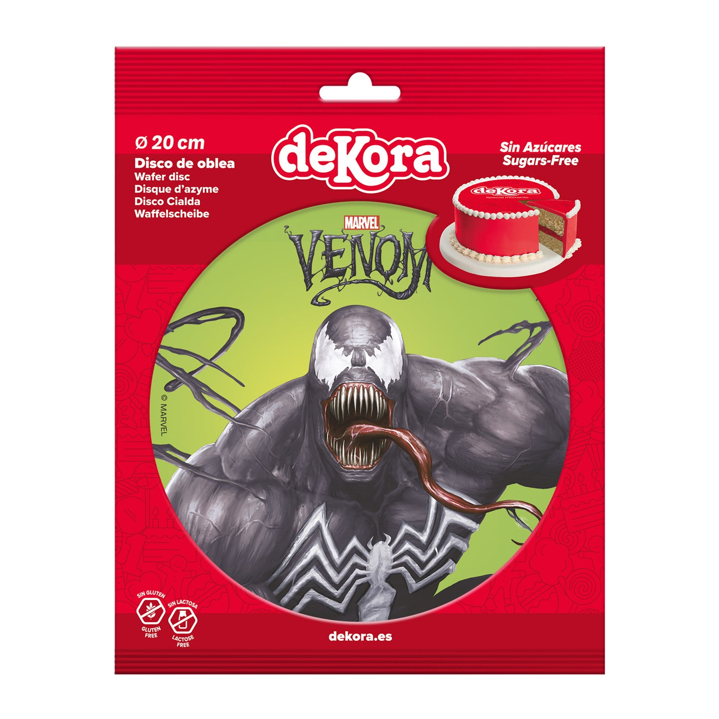 DISCO OBLEA TARTA VENOM 20CM
