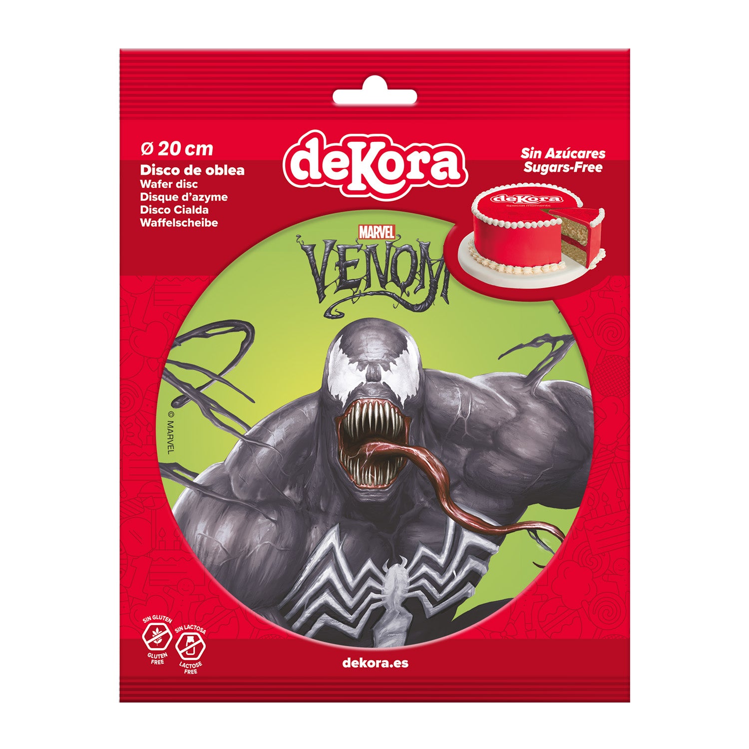 DISCO OBLEA TARTA VENOM 20CM