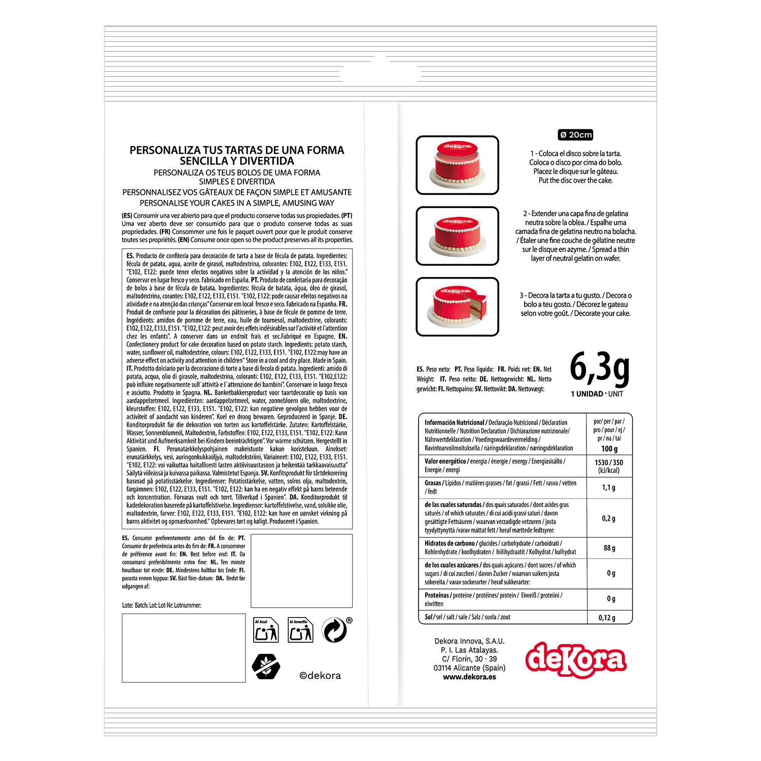 DISQUE AZYME STITCH GAKE 20CM