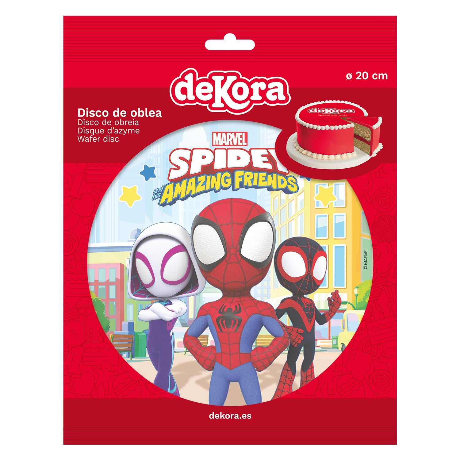SPIDEY CAKE WAFER DISC 20CM