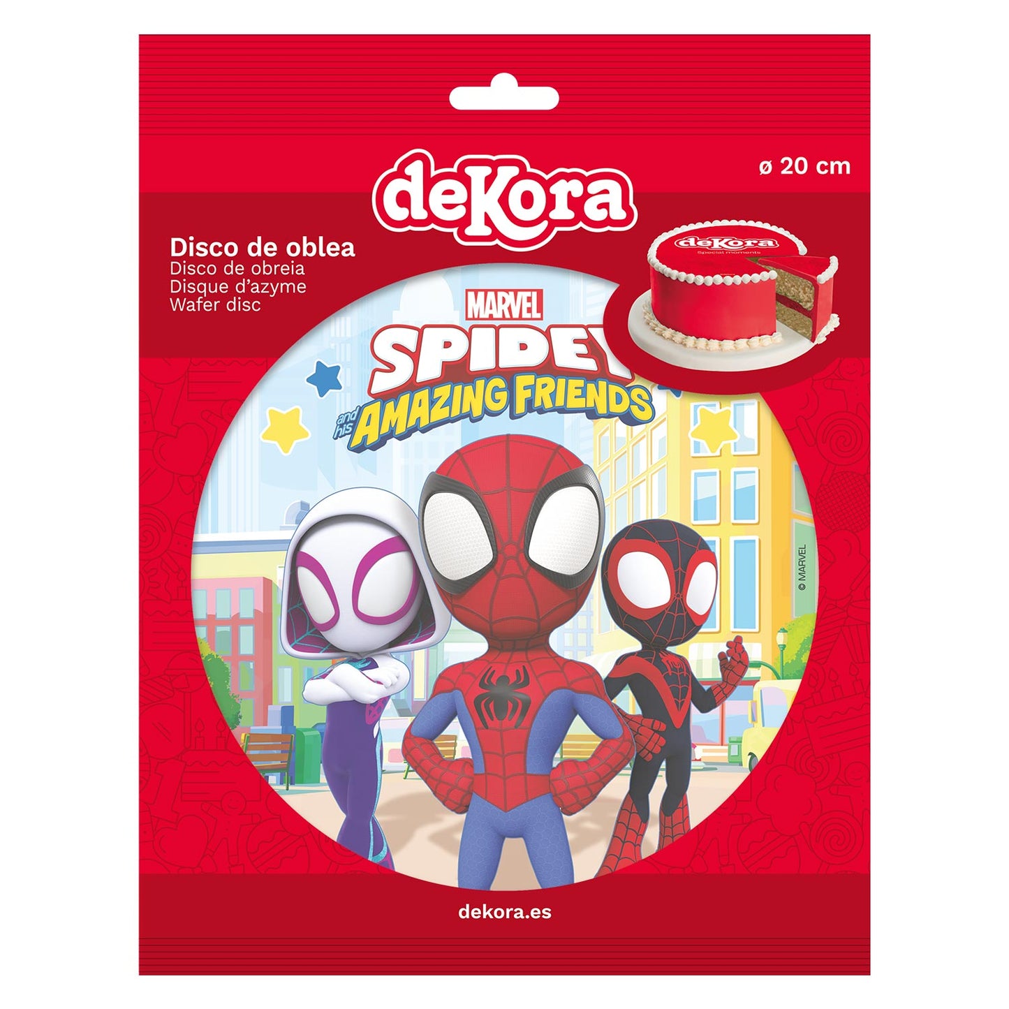 SPIDEY CAKE WAFER DISC 20CM