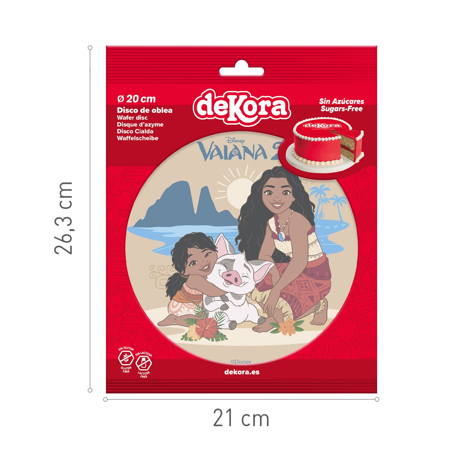 VAIANA 2 CAKE WAFER DISC 20CM