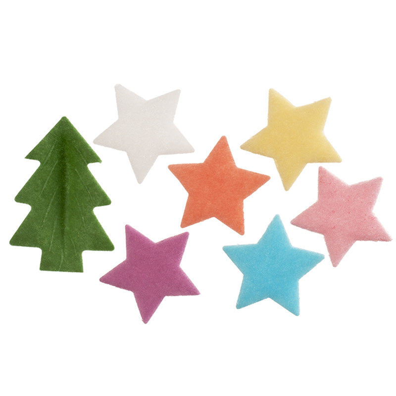 DECORATION EN AZYME ETOILES ET ARBRES NOËL 3,5 CM