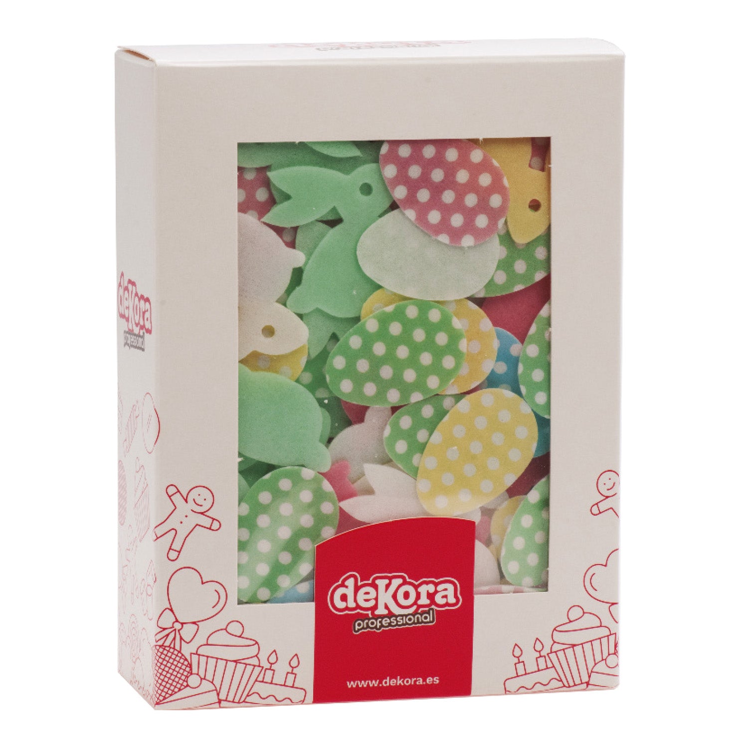 DECORATION EN AZYME POUR GÂTEAUX ASSORTIMENT PÂQUES 3,5CM