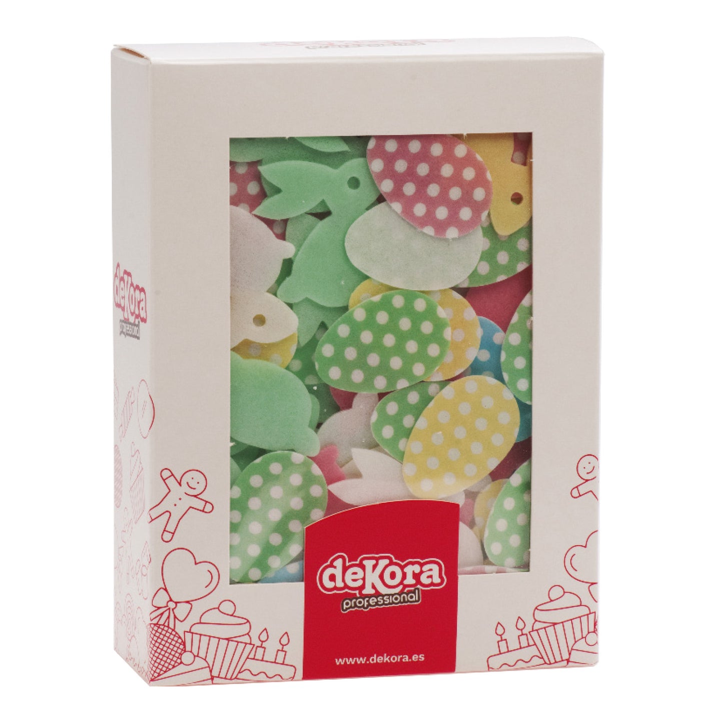 DECORATION EN AZYME POUR GÂTEAUX ASSORTIMENT PÂQUES 3,5CM