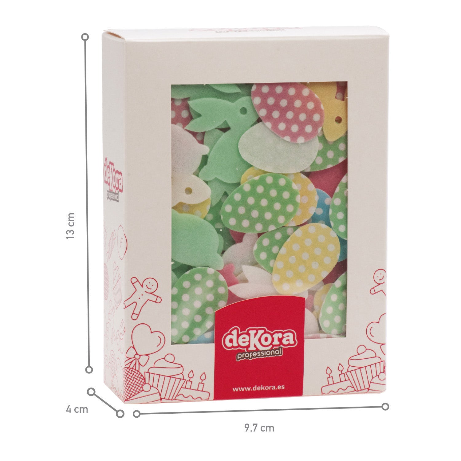 DECORATION EN AZYME POUR GÂTEAUX ASSORTIMENT PÂQUES 3,5CM