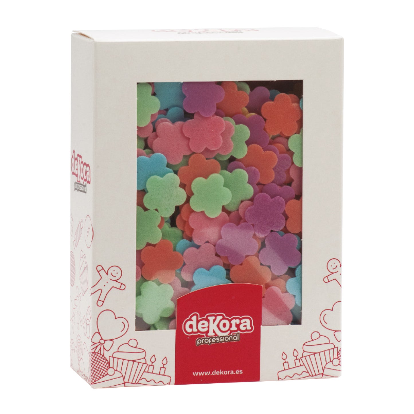 ASSORTED FLOWER WAFER CAKE DECORATION Ø 1,5CM