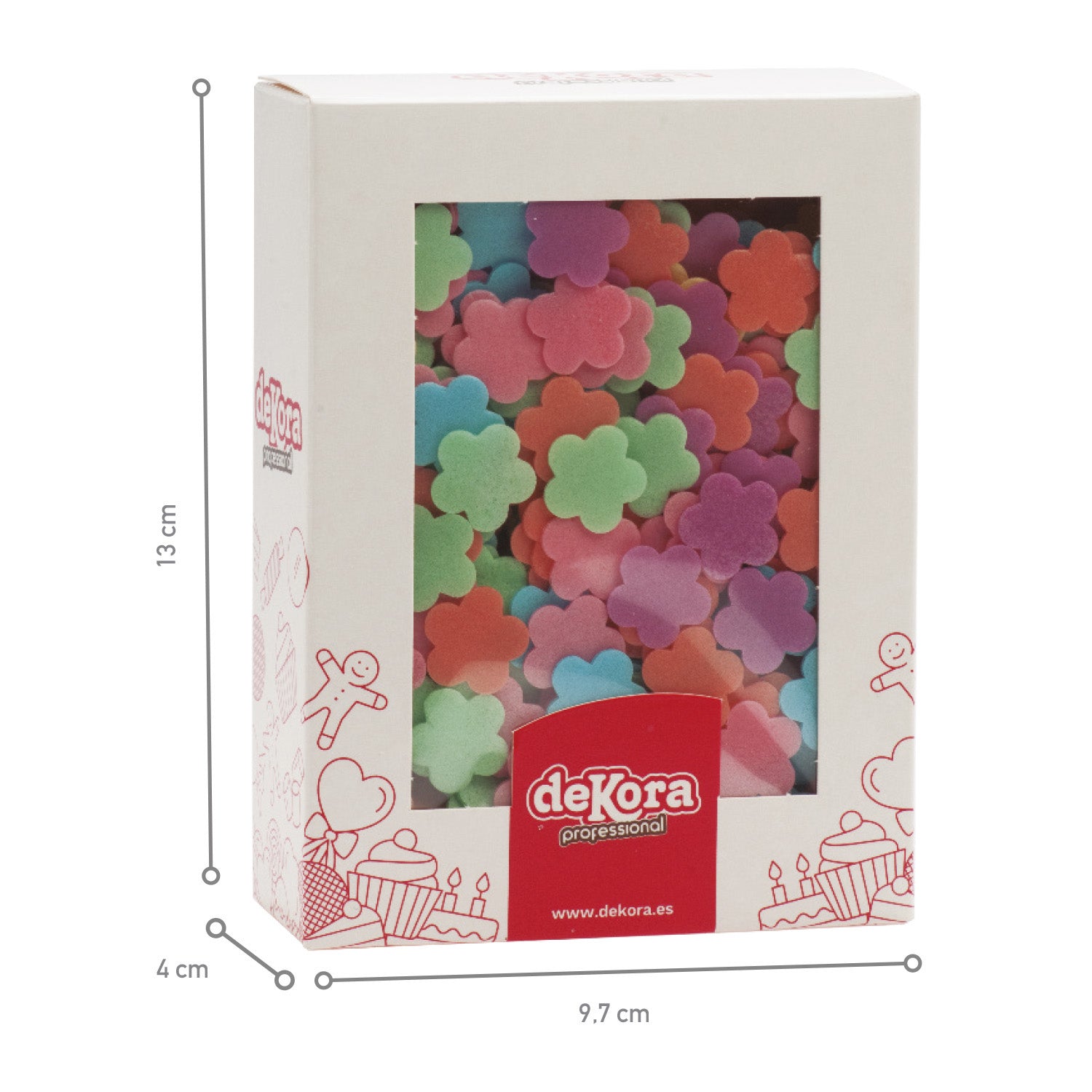 ASSORTED FLOWER WAFER CAKE DECORATION Ø 1,5CM