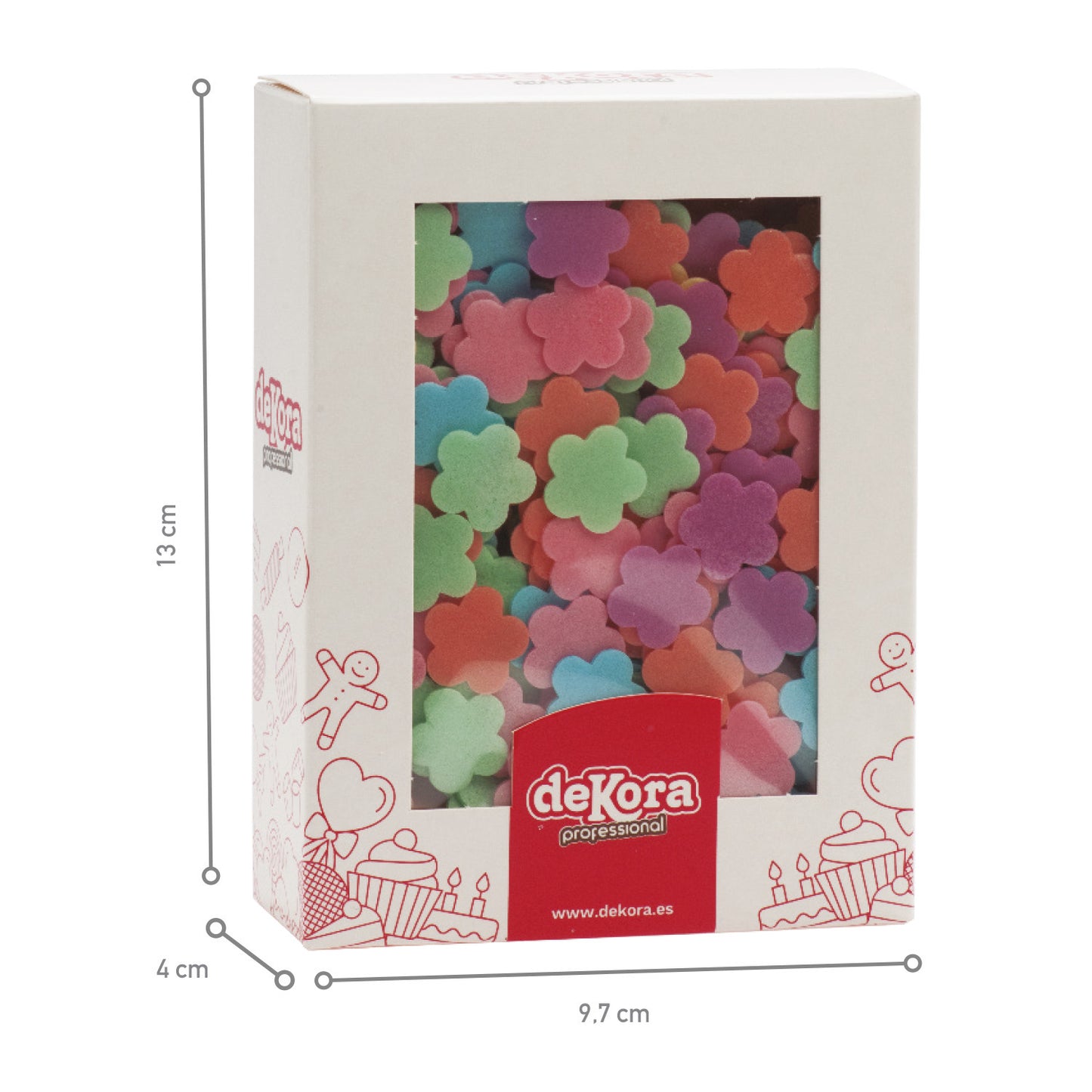 ASSORTED FLOWER WAFER CAKE DECORATION Ø 1,5CM