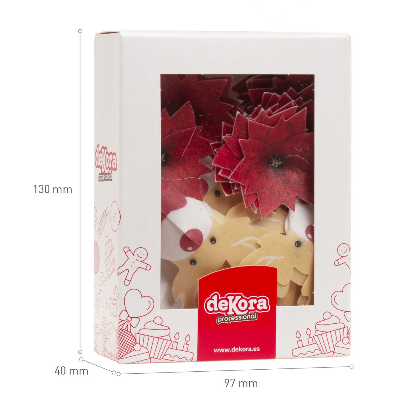 WAFER CHRISTMAS CAKE DECORATION 5-6CM