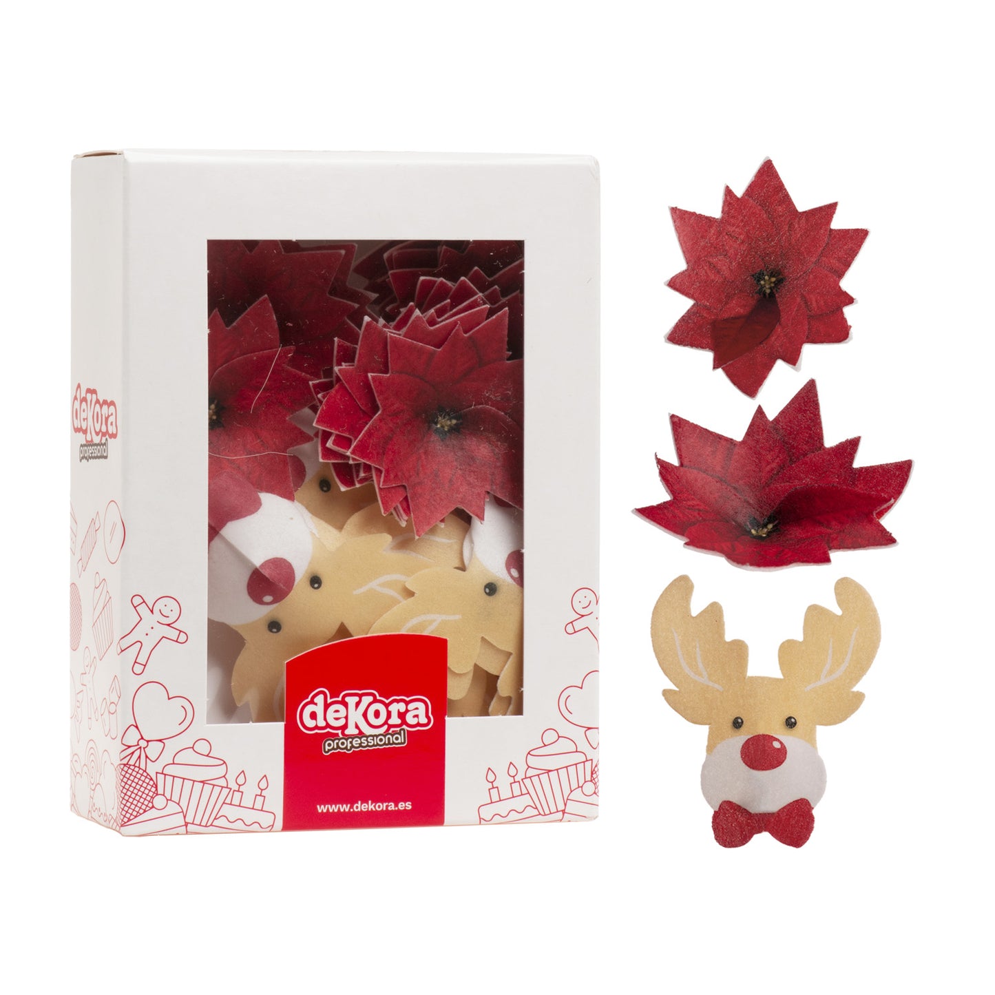 WAFER CHRISTMAS CAKE DECORATION 5-6CM