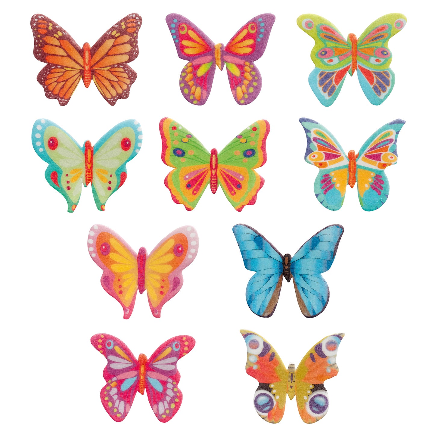 PAPILLON AZYME ASSORTIE 4CM