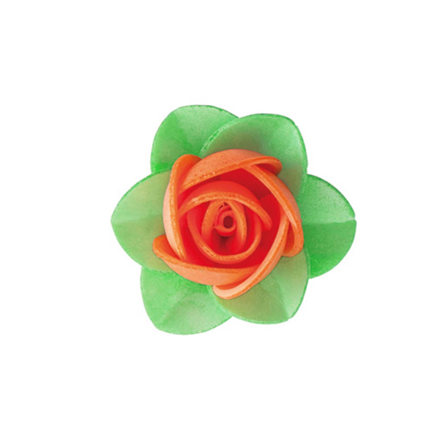 COMPACT WAFER FLOWERS WITH LEAVE 4CM COLORS